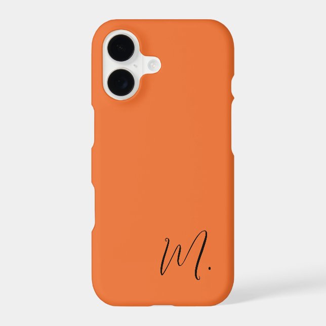 Add Your Name Modern Minimalist Initial Iphone Case (Back)