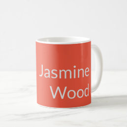 Add Your Name Modern Minimalist Plain Coffee Mug