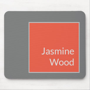 Add Your Name Modern Minimalist Plain Mouse Pad