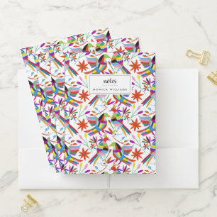 Add Your Name Modern Otomi Design III Pocket Folder