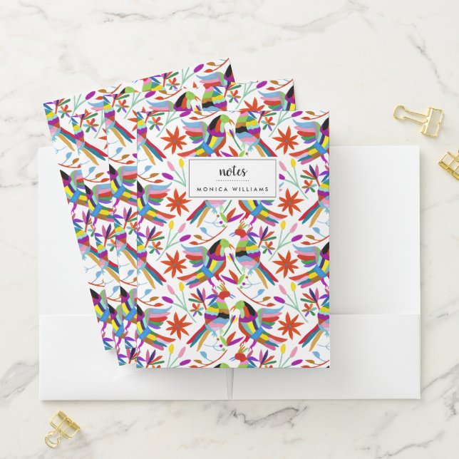 Add Your Name | Modern Otomi Design III Pocket Folder (In Situ)