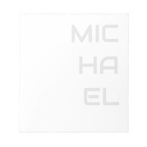 Add Your Name Modern Plain Notepad