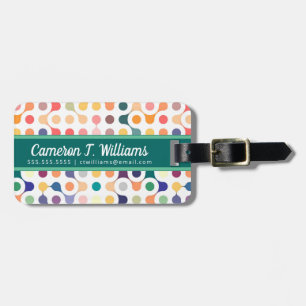Add Your Name Molecular Structure Pattern Luggage Tag