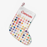 Add Your Name | Molecular Structure Pattern Small Christmas Stocking