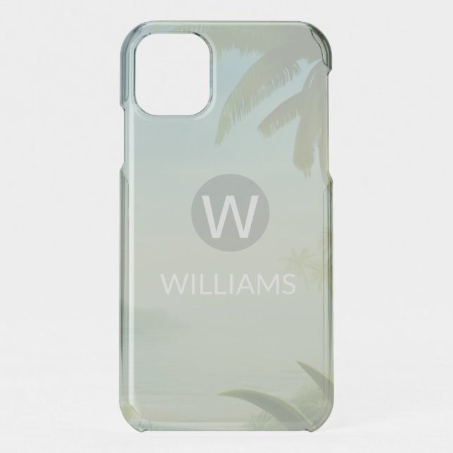 Add Your Name Monogram iPhone Case (Back)