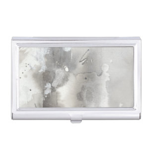 Add Your Name   Mystical Objects - Grey Business Card Case