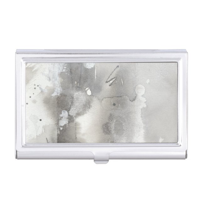 Add Your Name | Mystical Objects - Grey Business Card Case (Front)