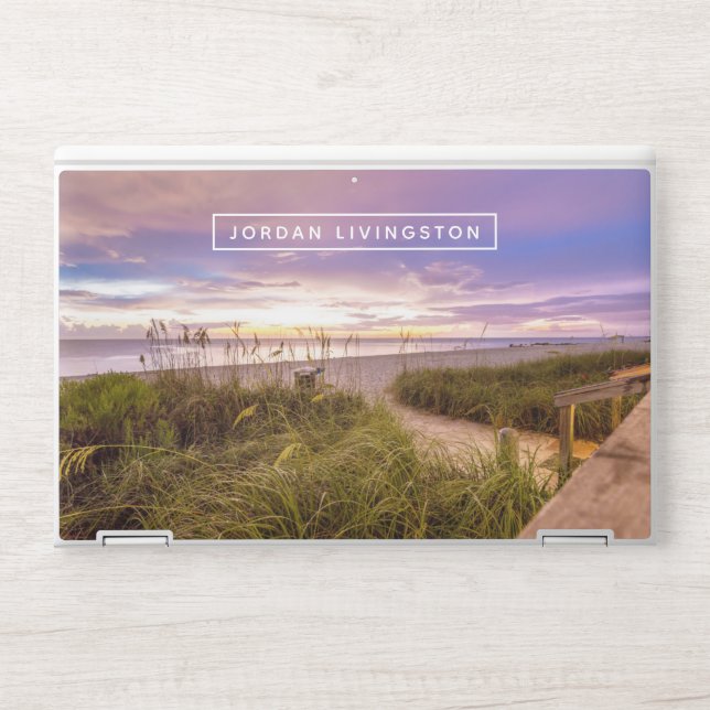 Add Your Name | Naples Beach Florida HP Laptop Skin (Front)