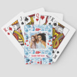Add Your Name | Nautical Red White And Blue Poker Cards