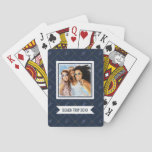 Add Your Name | Nautical Rope Knot Pattern Poker Cards