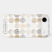 Add Your Name | Neutral Abstract Circle Pattern Case-Mate Samsung Galaxy Case (Back (Horizontal))