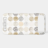 Add Your Name | Neutral Abstract Circle Pattern Case-Mate Samsung Galaxy Case (Back (Horizontal))