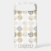 Add Your Name | Neutral Abstract Circle Pattern Case-Mate Samsung Galaxy Case (Back)