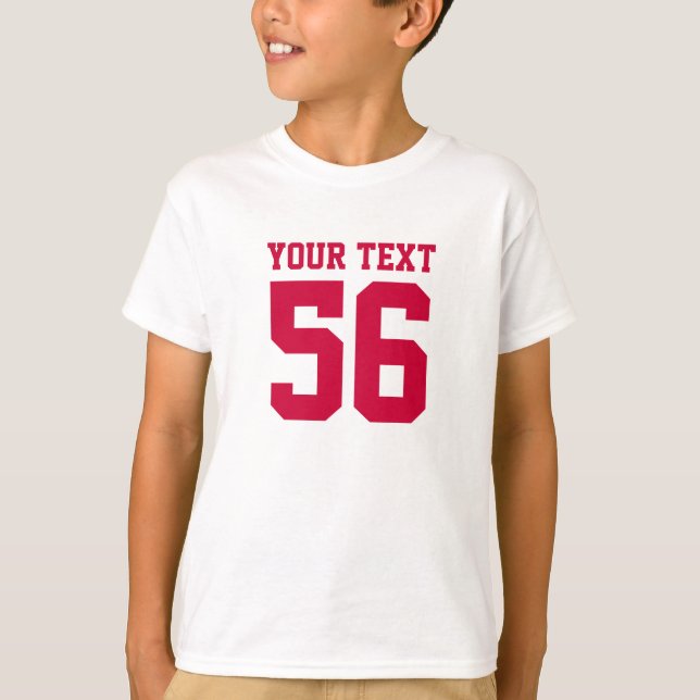 Add Your Name Number Custom Sports Jersey Template T-Shirt (Front)