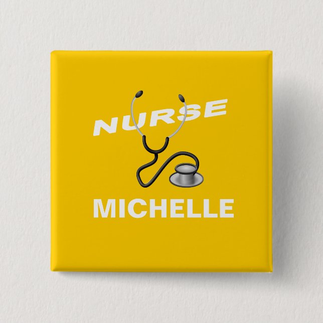 Add Your Name Nurse Button (Front)