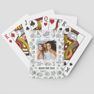 Add Your Name Ocean Inhabitants Pattern 3 Poker Cards