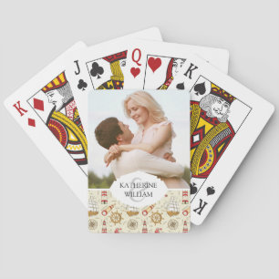 Add Your Name Ocean Scene Poker Cards