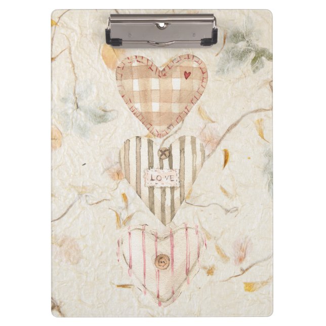 Add your name on backside Mulberry kraft paper Clipboard (Front)