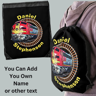Add Your Name on Red Yellow Diesel     Drawstring Bag