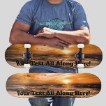Add Your Name or Message - Beach Sunset   Skateboard<br><div class="desc">Add any name or initials or message you want on this great design - See my store for lots more personalized skateboard designs and Skateboard T-Shirts,  Hoodies,  Backpacks,  Blankets and more.</div>
