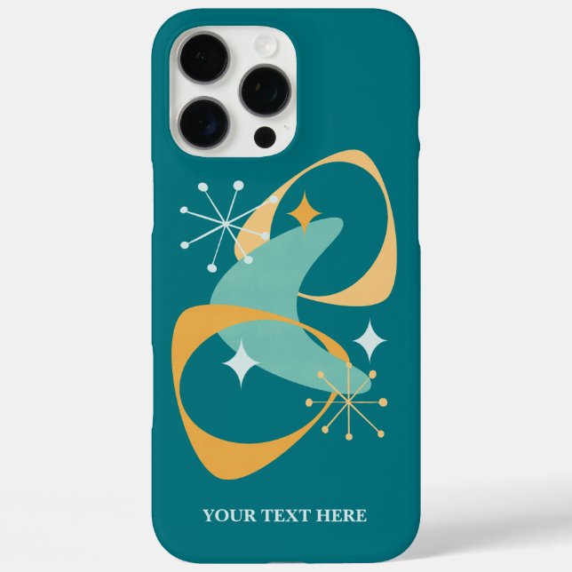 Add Your Name or Text Mid Century Abstract Case-Mate iPhone Case (Back)