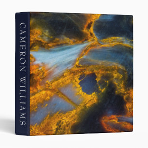 Add Your Name   Orange Laced Pietersite 3 Ring Binder
