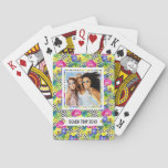 Add Your Name | Orchid Begonia And Palm Leaves Poker Cards