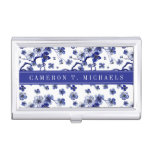 Add Your Name | Oriental Sakura Branch Pattern Business Card Case