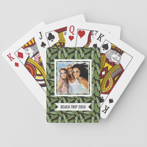 Add Your Name  Palm Leaves Playing Cards