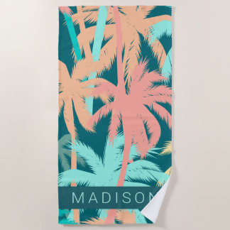 Add Your Name | Palm Tree Tropics Beach Towel