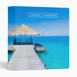 Add Your Name Paradise Beach Tropical Resort, 3 Ring Binder