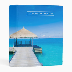 Add Your Name Paradise Beach Tropical Resort, Mini Binder