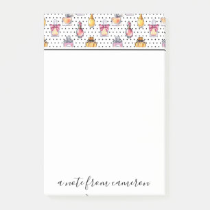 Add Your Name Parfum Bottle Pattern Post-it Notes