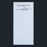 Add Your Name Pastel Blue Magnetic Notepad<br><div class="desc">Personalized notepad with your name.</div>