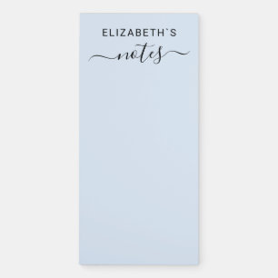 Add Your Name Pastel Blue Magnetic Notepad
