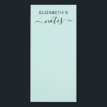 Add Your Name Pastel Green Magnetic Notepad<br><div class="desc">Personalized notepad with your name.</div>