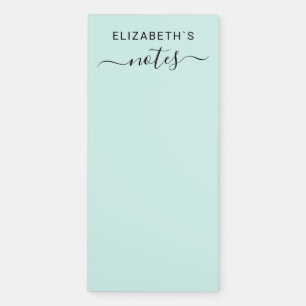 Add Your Name Pastel Green Magnetic Notepad