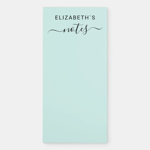 Add Your Name Pastel Green Magnetic Notepad