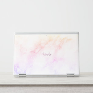 Add Your Name Pastel Marble Personalized  HP Laptop Skin