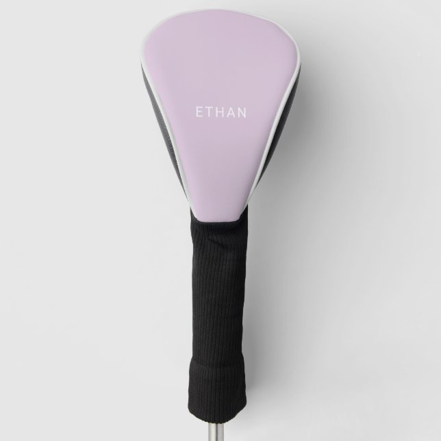 Add Your Name | Pastel Purple Golf Head Cover (Front)