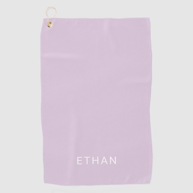 Add Your Name | Pastel Purple Golf Towel (Front)