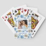 Add Your Name | Pastel Seashell Pattern Poker Cards