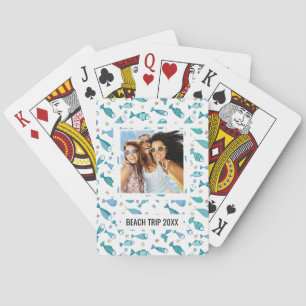 Add Your Name   Pattern With Fish And Starfish Poker Cards