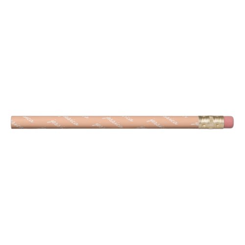 Add_Your_Name Peach Cursive Name  Pencil