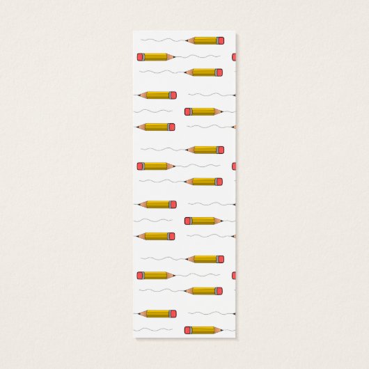 Add your name pencil scrabble on bookmark (Back)