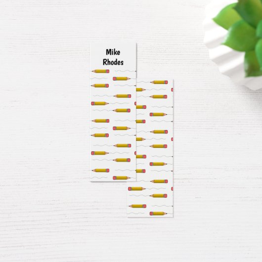 Add your name pencil scrabble on bookmark (Desk)