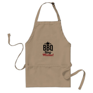 Add your name personalized BBQ King Adult Apron