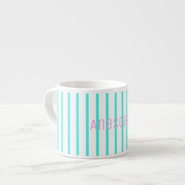 Add Your Name Personalized Espresso Coffee Mug Cup (Front Left)