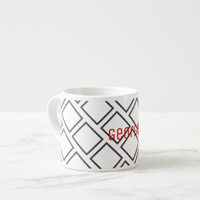Add Your Name Personalized Espresso Coffee Mug Cup (Front Left)