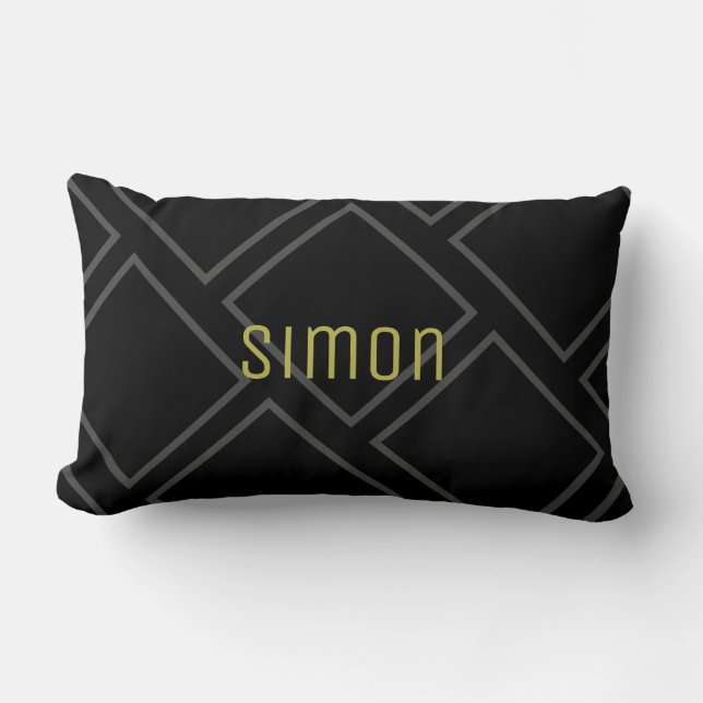 Add Your Name Personalized Throw Pillow Cushion (Front)